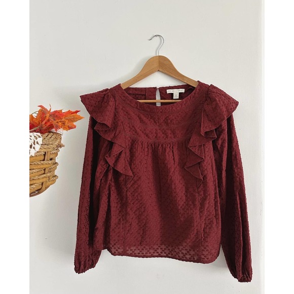 Chelsea and Violet burnt orange blouse size medium - Picture 3 of 4